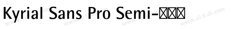 Kyrial Sans Pro Semi字体转换